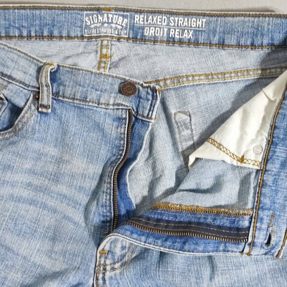 Signature by Levi Strauss jeans men's size W36/L30 denim blue Relaxed Straight - Picture 9 of 14